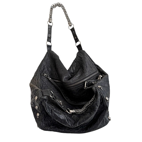 Thomas Wylde VINTAGE RARE Black SKULL Lambskin Oxford Circus Bag - Picture 7 of 16